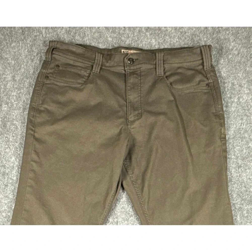 5.11 Tactical Defender-Flex Slim Pants Mens 38x36 Ranger Green 5-Pocket